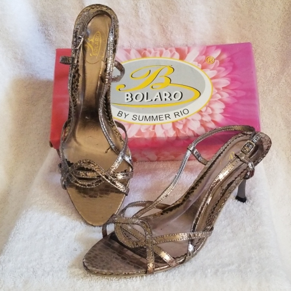 Pewter sandals